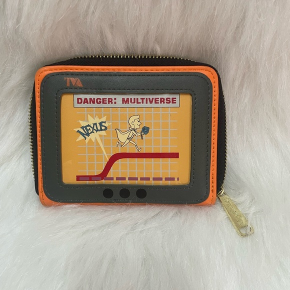 Loungefly Orange Loki Wallet with Miss Minutes - Picture 2 of 4